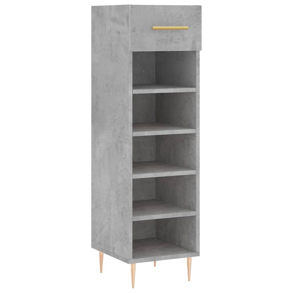 Kenkäkaappi betoninharmaa 30x35x105 cm tekninen puu hinta ja tiedot | Kenkäkaapit ja -hyllyt | hobbyhall.fi