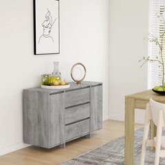 Senkki 3 vetolaatikolla harmaa Sonoma 120x41x75 cm lastulevy hinta ja tiedot | Olohuoneen kaapit ja lipastot | hobbyhall.fi