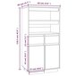 Kaappi valkoinen 60x40x116,5 cm täysi mänty hinta ja tiedot | Lipastot | hobbyhall.fi