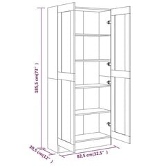 Kylpyhuoneen kaappi savutammi 82,5x30,5x185,5 cm tekninen puu hinta ja tiedot | Hyllyt | hobbyhall.fi