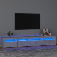 TV-taso LED-valoilla betoninharmaa 240x35x40 cm hinta ja tiedot | TV-tasot | hobbyhall.fi