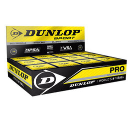 Squash pallosarja Dunlop Pro Yellow Dot, 12 kpl hinta ja tiedot | Squash | hobbyhall.fi