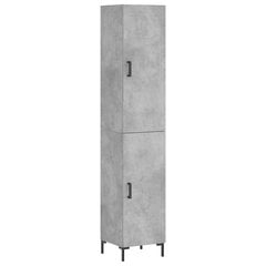 Kaappi betoninharmaa 34,5x34x180 cm tekninen puu hinta ja tiedot | Lipastot | hobbyhall.fi