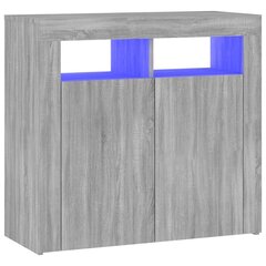 Senkki LED-valoilla harmaa Sonoma 80x35x75 cm hinta ja tiedot | Olohuoneen kaapit ja lipastot | hobbyhall.fi