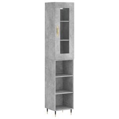 Kaappi betoninharmaa 34,5x34x180 cm tekninen puu hinta ja tiedot | Lipastot | hobbyhall.fi