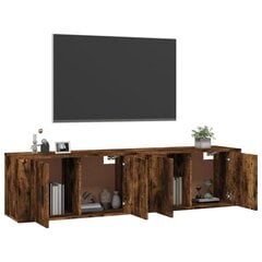 Seinäkiinnitettävät TV-kaapit 2 kpl savutammi 80x34,5x40 cm hinta ja tiedot | TV-tasot | hobbyhall.fi