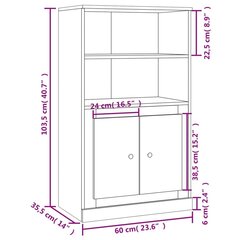 Kaappi savutammi 60x35,5x103,5 cm tekninen puu hinta ja tiedot | Olohuoneen kaapit ja lipastot | hobbyhall.fi