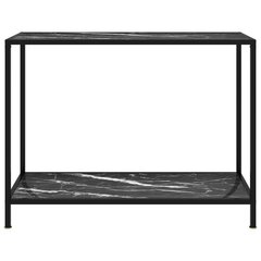 Konsolipöytä musta 100x35x75 cm karkaistu lasi hinta ja tiedot | Sivupöydät | hobbyhall.fi