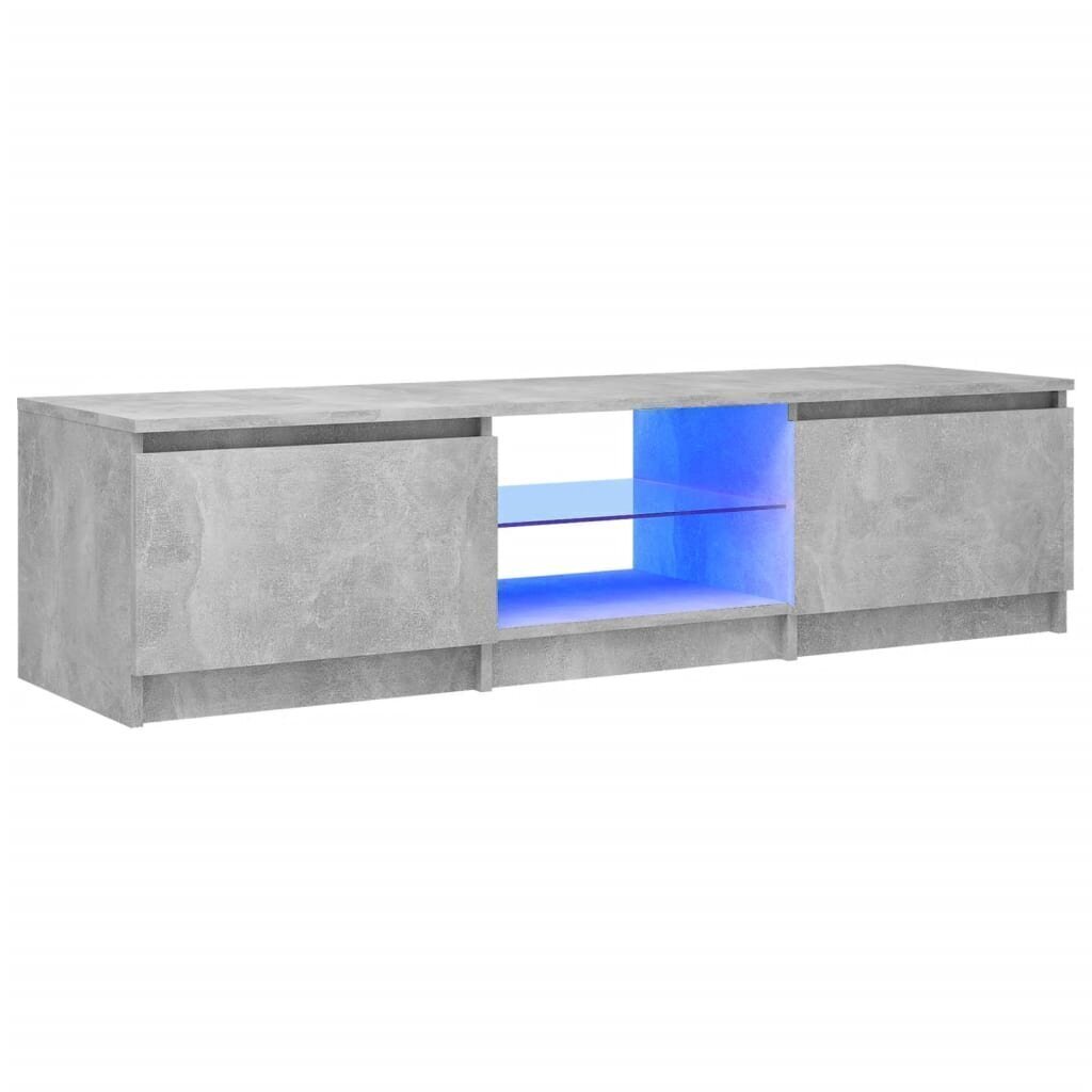 TV-taso LED-valoilla betoninharmaa 140x40x35,5 cm hinta ja tiedot | TV-tasot | hobbyhall.fi