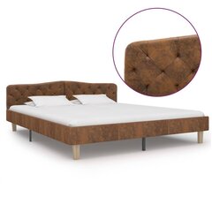 Sängyn runko on päällystetty keinonahalla, 180x200 cm, ruskea hinta ja tiedot | Sängyt | hobbyhall.fi