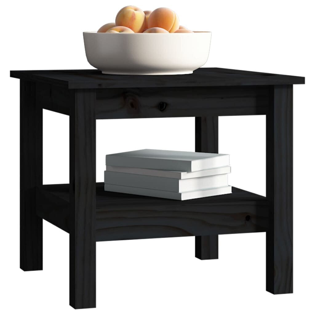 Sohvapöytä musta 45x45x40 cm täysi mänty hinta ja tiedot | Sohvapöydät | hobbyhall.fi