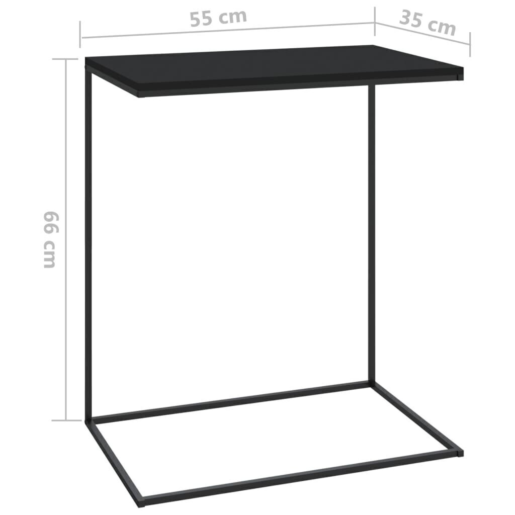 Sivupöytä musta 55x35x66 cm tekninen puu hinta ja tiedot | Sohvapöydät | hobbyhall.fi