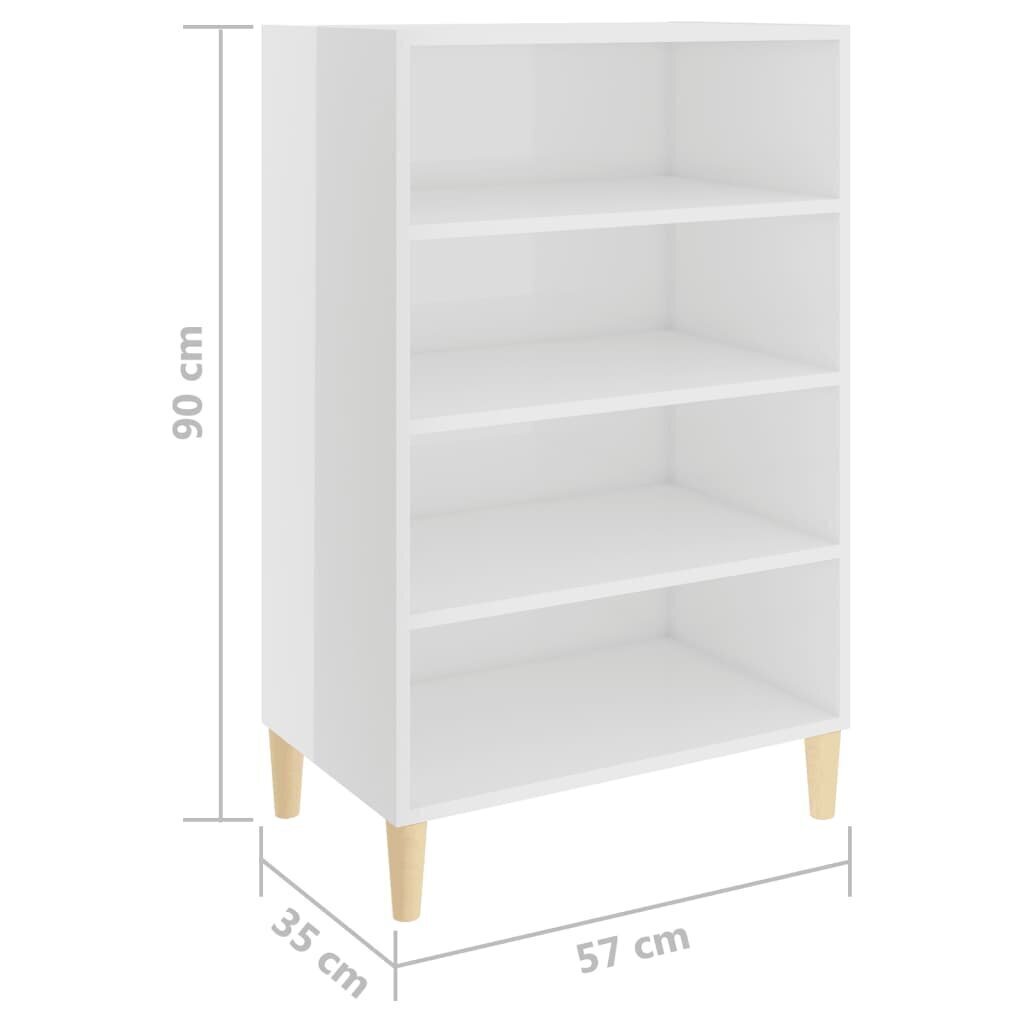 Senkki korkeakiilto valkoinen 57x35x90 cm lastulevy hinta ja tiedot | Olohuoneen kaapit ja lipastot | hobbyhall.fi