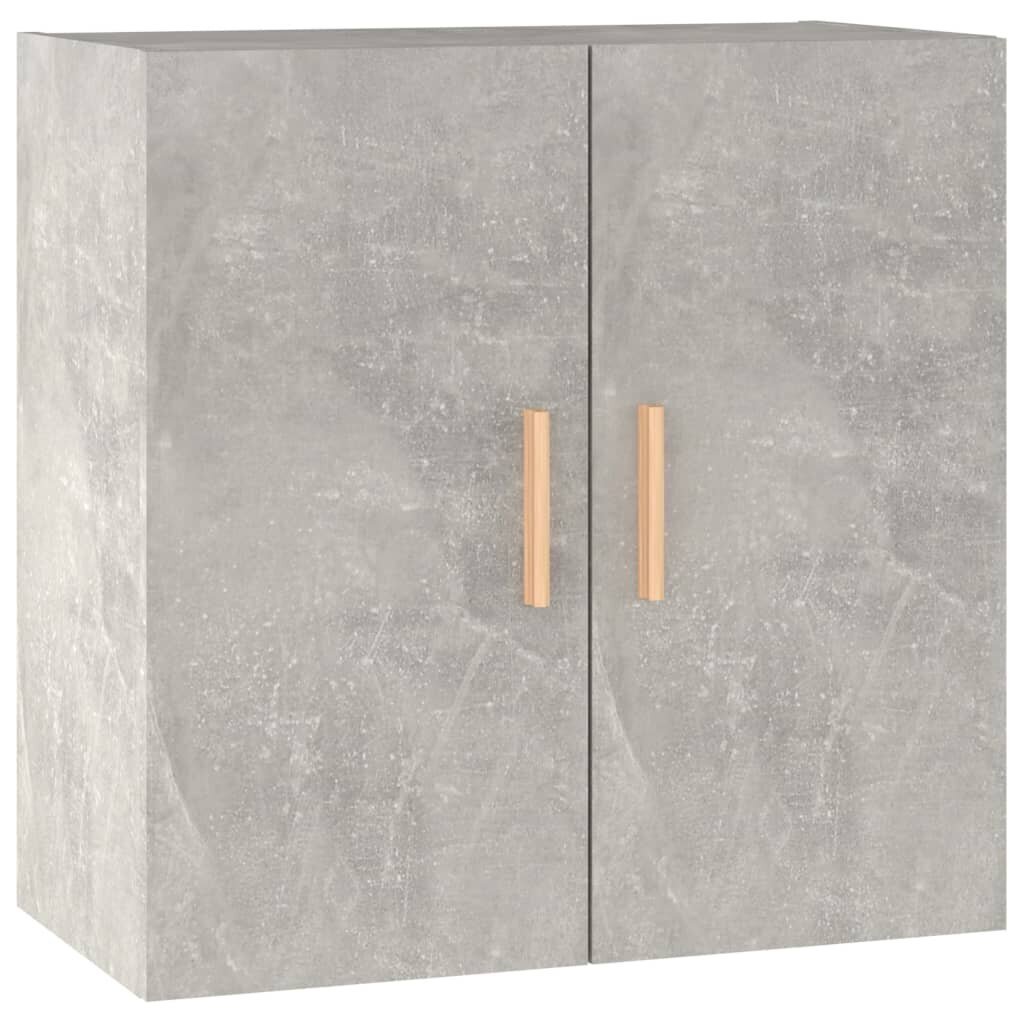 Seinäkaappi betoninharmaa 60x30x60 cm tekninen puu hinta ja tiedot | Olohuoneen kaapit ja lipastot | hobbyhall.fi