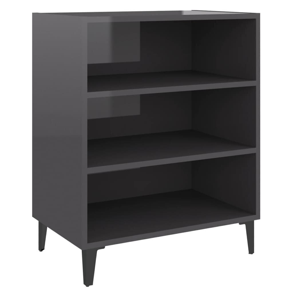 Senkki korkeakiilto harmaa 57x35x70 cm lastulevy hinta ja tiedot | Olohuoneen kaapit ja lipastot | hobbyhall.fi