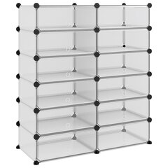 Kenkäteline läpinäkyvä 94,5x36,5x106 cm PP hinta ja tiedot | Kenkäkaapit ja -hyllyt | hobbyhall.fi