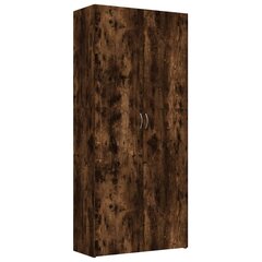 Kenkäkaappi savutammi 80x35,5x180 cm tekninen puu hinta ja tiedot | Kenkäkaapit ja -hyllyt | hobbyhall.fi