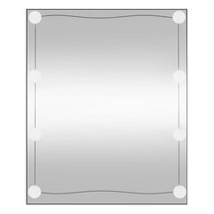 Seinäpeili LED-valoilla 50x60 cm lasi suorakulmio hinta ja tiedot | Peilit | hobbyhall.fi