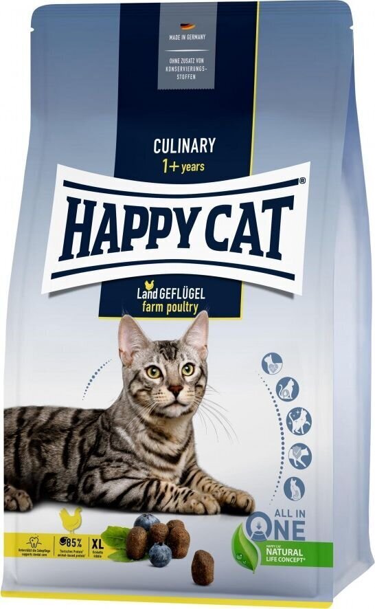 Happy Cat Culinary Farm siipikarjalla, 10 kg hinta ja tiedot | Kissan kuivaruoka | hobbyhall.fi