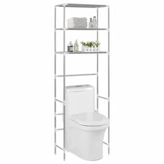 3-kerroksinen säilytyshylly WC-pytyn ylle hopea 53x28x169 cm hinta ja tiedot | Varastohyllyt | hobbyhall.fi