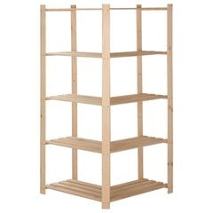 5-kerroksinen varaston kulmahylly 82,5x82,5x170 cm täysi mänty hinta ja tiedot | Varastohyllyt | hobbyhall.fi