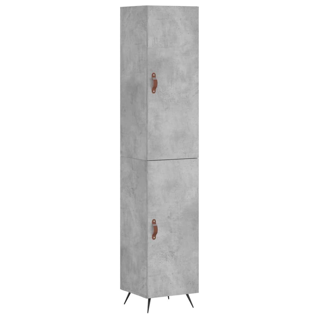 Kaappi betoninharmaa 34,5x34x180 cm tekninen puu hinta ja tiedot | Lipastot | hobbyhall.fi