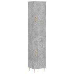 Kaappi betoninharmaa 34,5x34x180 cm tekninen puu hinta ja tiedot | Lipastot | hobbyhall.fi