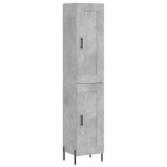 Kaappi betoninharmaa 34,5x34x180 cm tekninen puu hinta ja tiedot | Lipastot | hobbyhall.fi