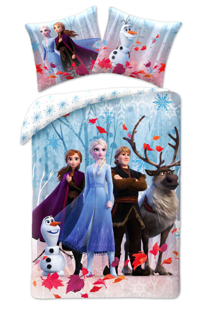 Disney Frozen Leaf Pussilakanasetti 140×200 cm, 70×90 cm hinta ja tiedot | Vuodevaatteet lapsille | hobbyhall.fi