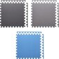 Suojaava lattiamatto One Fitness 60x60x1 cm, 9 kpl, sininen/harmaa hinta ja tiedot | Treenivälineet | hobbyhall.fi