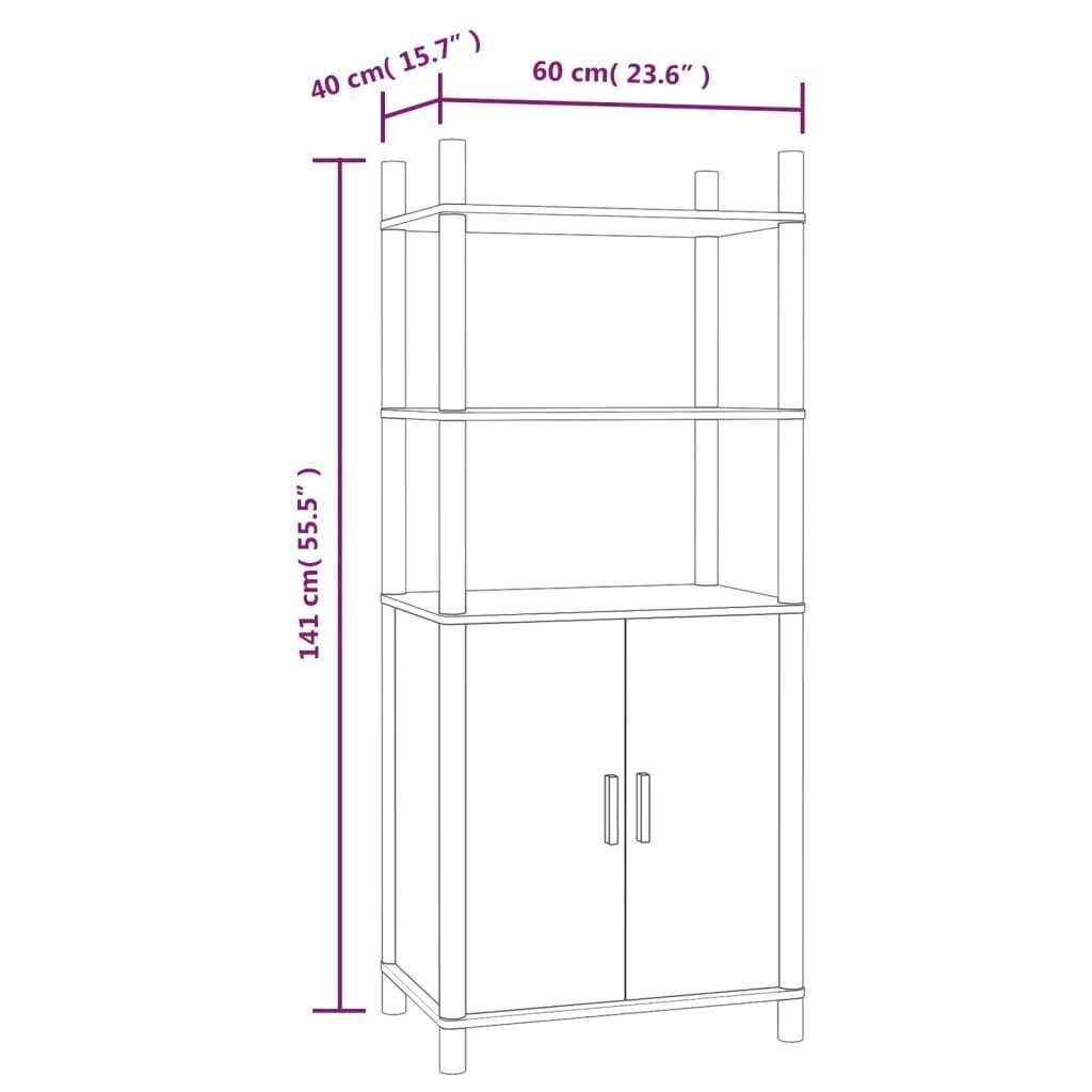 Kaappi 60x40x141 cm tekninen puu hinta ja tiedot | Lipastot | hobbyhall.fi