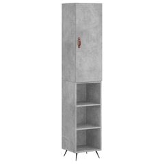 Kaappi betoninharmaa 34,5x34x180 cm tekninen puu hinta ja tiedot | Lipastot | hobbyhall.fi