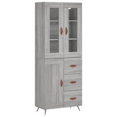 Kaappi harmaa Sonoma 69,5x34x180 cm tekninen puu hinta ja tiedot | Lipastot | hobbyhall.fi