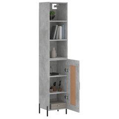 Kaappi betoninharmaa 34,5x34x180 cm tekninen puu hinta ja tiedot | Lipastot | hobbyhall.fi