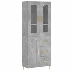 Kaappi betoninharmaa 69,5x34x180 cm tekninen puu hinta ja tiedot | Lipastot | hobbyhall.fi