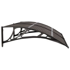 Ovikatos musta 150x80 cm polykarbonaatti hinta ja tiedot | Katokset | hobbyhall.fi