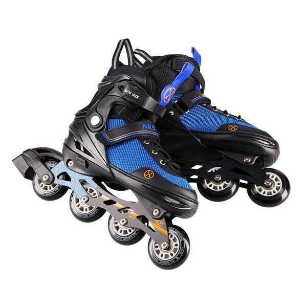 2in1 rullaluistimet Nils Extreme NH18188, musta-sini-oranssi, M (34-38) hinta ja tiedot | Rullaluistimet | hobbyhall.fi