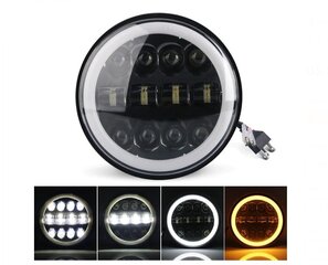 Harley, Jeep, Land Rover, Suzuki, Ford, Nissan, Lada Etuvalaisin 7" LED lähivalo, kaukovalo, asema, päiväajovalot, vilkut 1kpl hinta ja tiedot | Polttimot | hobbyhall.fi