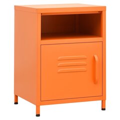 Yöpöytä oranssi 35x35x51 cm teräs hinta ja tiedot | Yöpöydät | hobbyhall.fi