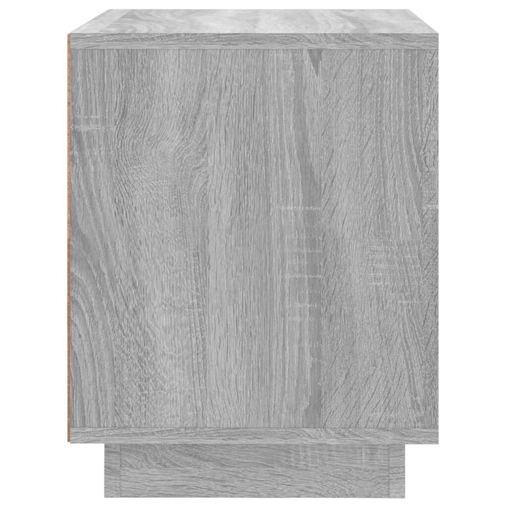 Yöpöytä harmaa sonoma 44x35x45 cm tekninen puu hinta ja tiedot | Yöpöydät | hobbyhall.fi