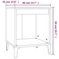 Yöpöydät 2 kpl betoninharmaa 40x35x50 cm hinta ja tiedot | Yöpöydät | hobbyhall.fi