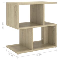 Yöpöydät 2 kpl Sonoma-tammi 50x30x51,5 cm lastulevy hinta ja tiedot | Yöpöydät | hobbyhall.fi