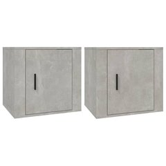 Yöpöydät 2 kpl betoninharmaa 50x39x47 cm hinta ja tiedot | Yöpöydät | hobbyhall.fi