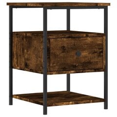 Yöpöydät 2 kpl savutammi 40x42x56 cm tekninen puu hinta ja tiedot | Yöpöydät | hobbyhall.fi