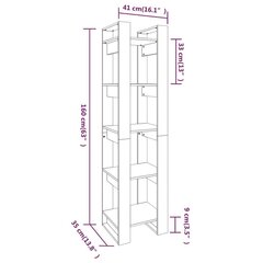 Kirjahylly/tilanjakaja musta 41x35x160 cm täysi mänty hinta ja tiedot | Hyllyt | hobbyhall.fi