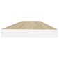 Kelluvat seinähyllyt 4 kpl tammi ja valkoinen 80x23,5x3,8cm MDF hinta ja tiedot | Hyllyt | hobbyhall.fi