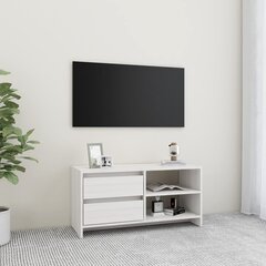 TV-taso valkoinen 80x31x39 cm täysi mänty hinta ja tiedot | TV-tasot | hobbyhall.fi