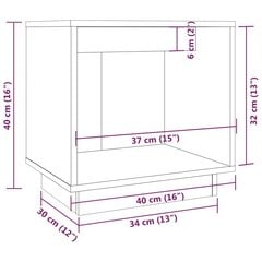 Yöpöydät 2 kpl 40x30x40 cm täysi mänty hinta ja tiedot | Yöpöydät | hobbyhall.fi