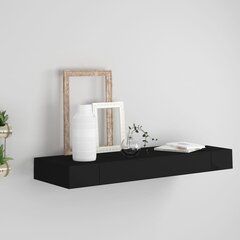 Kelluva seinähylly vetolaatikolla musta 80x25x8 cm hinta ja tiedot | Hyllyt | hobbyhall.fi