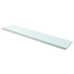 Hyllyt 2 kpl kirkas lasi 110x20 cm hinta ja tiedot | Hyllyt | hobbyhall.fi